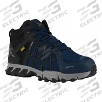 REEBOK Athletic High-Top Shoe: Men's, Size 11, D, Black, Alloy Toe Cap, Removable Insole (MPN RB3400). Key specifications — Footwear Width: D; Gender: Men's; Insulated: No; Metal Chip-Resisting Sole: Yes; Puncture-Resistant Sole: No; Removable Insole: Yes; Brand: REEBOK; Chemical-Resisting Sole: Yes.