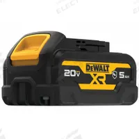 DEWALT Battery: 20V MAX*, 5 Ah, Battery Included, 20V DC (MPN DCB205G). Key specifications — attr1278107: Oil-Resistant.