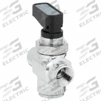 AIGNEP USA Manual Three-Way Ball Valve: 1/8 in, Chrome-Plated Brass, FNPT x FNPT x FNPT, One-Piece (MPN 86710-02). Key specifications — Brand: AIGNEP USA; Handle: Wedge.