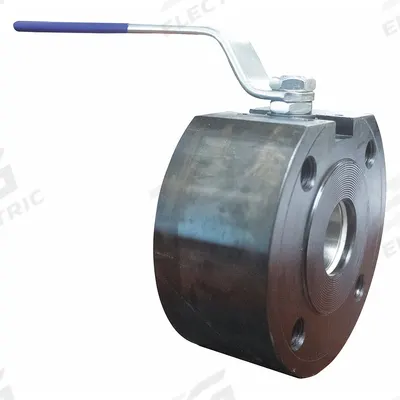 BONOMI Manual Two-Way Ball Valve: 1 in, A105 Carbon Steel, Straight, Class 150 Flange - Wafer-Style Carbon Steel Ball Valves