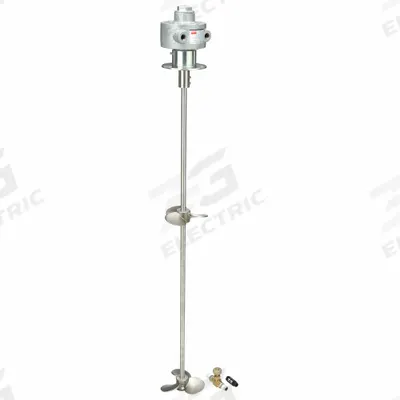 Dayton Agitator Air Mixer: Top, 1/4 in Female NPT Inlet, NPT, 1/4 in Air Inlet Size - Air-Powered Propeller Mixers