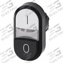 SIEMENS Multihead Operator: Non-Illuminated, 2 Button, Extended/Flush Profile, 22 mm Mounting Size (MPN 3SU1000-3BB61-0AK0). Key specifications — attr211308: SIEMENS; attr1026606: Momentary/Momentary; attr1026638: 3SU; attr1063632: Non-Metallic.
