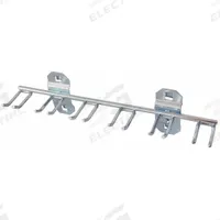 APPROVED VENDOR Multi-Prong Tool Holder: 1 1/2 in x 8 1/4 in, Hanging, Surface, Silver (MPN 6YE25). Key specifications — Mounting Type: Surface; Finish: Zinc-Plated; Color: Silver; Accessory Type: Multi-Prong Toolholder; Locking System: Hanging; Brand: APPROVED VENDOR.
