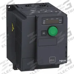 SCHNEIDER Variable Frequency Drive: In Phase Three, Out Phase Three, 2 hp, IP20, No Bypass, Compact (MPN ATV320U15S6C). Key specifications — Style: Compact; Color: Black/Blue/Gray; Output Phase: Three.