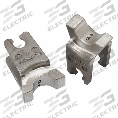 BURNDY Upper and Lower Crimping Die: 1/0 to 4/0 AWG Aluminum Lug/1/0 to 4/0 AWG Copper Lug - Burndy Replacement Crimping Dies