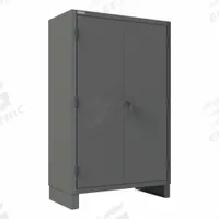 DURHAM MFG Storage Cabinet: 48 1/4 in x 24 1/4 in x 78 in, Swing Handle & Padlockeable, Legs, Gray (MPN 3703-3S-95). Key specifications — attr62713: Recessed; attr62698: Gray; attr62736: Welded; attr87895: Legs; attr62693: Assembled; attr62737: Stationary; attr62694: Adjustable; attr62695: Powder Coated.