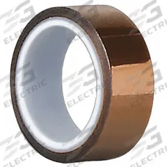 TAPECASE Film Tape: 1 in Wd, 5 yd Lg, 2.5 mil Thick, Polyimide Film, Silicone, Brown (MPN 15C592). Key specifications — Series: B.