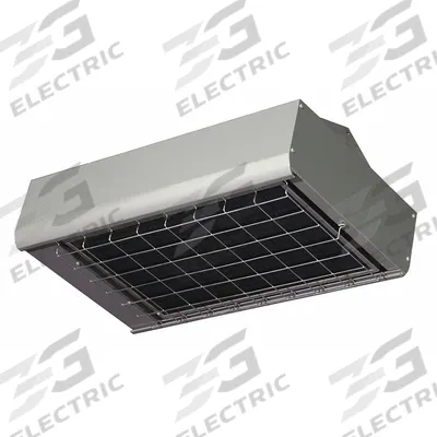 FOSTORIA Electric Infrared Heater: 4300W Watt Output, 208V AC, 1 or 3 Phase, Hardwired - Indoor/Outdoor Suspended Infrared Radiant Electric Ceiling Heaters