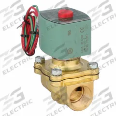 REDHAT Solenoid Valve: 2-Way, Normally Closed, 3/4 in Pipe Size, 110V AC/120V AC, Watertight (MPN 8210G095LF 120/60, 110/50). Key specifications — Pipe Size: 3/4 in; Voltage: 110V AC; Brand: REDHAT; Coil Enclosure: Watertight.