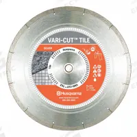 HUSQVARNA Diamond Saw Blade: Tile, 4 1/2 in Blade Dia., 5/8 in_7/8 in Arbor Size, Wet, Better (MPN Vari-Cut Tile 4.5). Key specifications — attr1097734: Wet; attr1097738: Angle Grinder; attr1097751: HUSQVARNA.