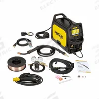 ESAB Multiprocess Welder: Rogue EMP 210 PRO, AC/DC, MIG/Stick/TIG Pack (MPN 0700301085). Key specifications — Maximum Amperage (Stick): 180 A; Maximum Amperage (TIG): 210 A; Input Voltage (Nominal) (Merch - Table Column, Filters): 120V.