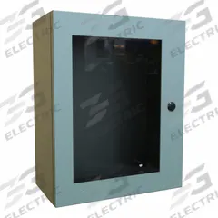 HAMMOND Electrical Enclosure: Steel, 20 in x 16 in x 8 in, NEMA 12/3R/4, Solid with Window Cover (MPN EN4SD20168WGY). Key specifications — Closure Method: 1/4-Turn Latch; Brand: HAMMOND; Knockouts: Not Included.