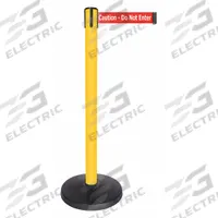 QUEUEWAY Barrier Post with Belt: Red, No Pattern, Caution Do Not Enter, 10 ft Belt Lg, Yellow (MPN QPLUS-35-RG). Key specifications — attr981468: ABS; attr981465: Red; attr981461: QUEUEWAY; attr981440: Metal Alloy; attr981443: Yellow; attr981449: Caution Do Not Enter; attr981448: White.