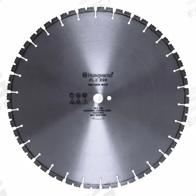 HUSQVARNA Diamond Saw Blade: Concrete, 26 in Blade Dia., 1 in Arbor Size, Wet, Good - Concrete & Asphalt-Cutting Blades