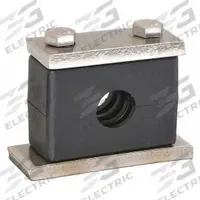 BEHRINGER PIPE SYSTEMS Vibration-Dampening Beta Clamp: Ribbed Bore, 304 Stainless Steel Clamp (MPN SHT5150-PP)