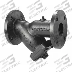 KECKLEY Y Strainer: 10 in, Flanged, Perforated, 0.125 in Screen Size, Cast Iron, Fiber, 25 3/4 in Ht (MPN 101FFY-CI125P34-FBI-A7). Key specifications — Brand: KECKLEY; Seal Material: Fiber; Manufacturer Part Number: 101FFY-CI125P34-FBI-A7; Screen Material: 304 Stainless Steel.