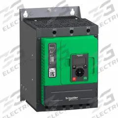 SCHNEIDER Soft Start: 208-690V AC, 75 A Output Current, No Bypass, IP20, 60/50 Hz, Three Phase (MPN ATS480D75Y). Key specifications — Control Voltage: 110-230V AC; Manufacturer Part Number: ATS480D75Y.