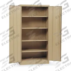 APPROVED VENDOR Storage Cabinet: 36 in x 24 in x 72 in, Swing Handle & Keyed, 22 ga Panel Thick (MPN 1UFD8). Key specifications — Cabinet Color: Tan; Method of Construction: Welded; Base Type: Frame; Assembled: Unassembled; Mobility: Stationary; Adjustable Shelves: Adjustable; Cabinet Finish: Powder Coated; Cabinet Material: Steel.