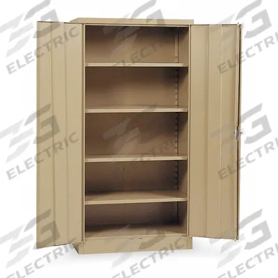 APPROVED VENDOR Storage Cabinet: 36 in x 24 in x 72 in, Swing Handle & Keyed - Quick-Assemble Commercial Shelf Cabinets