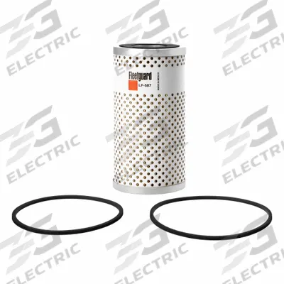 FLEETGUARD Oil Filter: 6 1/2 in Overall Ht, 6 1/2 in Overall Lg, 3 3/8 in Outside Dia - Cartridge Oil Filters