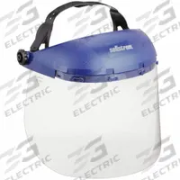 SELLSTROM Face Shield: Clear, Uncoated, Reusable, 12 in Visor Wd, 8 in Visor Ht, Acetate (MPN S39110). Key specifications — Headgear Color: Blue; Brand: SELLSTROM; Visor Material: Acetate; Visor Features: Reusable.