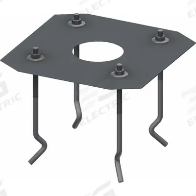 BFT Foundation Kit: For Use With Maxima Ultra 36 Barrier, 5 in Overall Ht, Gray - Mounting Hardware for Gate Operators