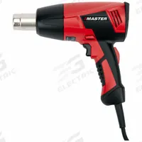 MASTER APPLIANCE Heat Gun Kit: Pistol-Grip, 120V AC, Two-Prong, 13 A Current (MPN PH-1200A-00-SS). Key specifications — attr1324916: (1) 35292 Shrink Accessory; (1) 35216 Wire Stand; (1) Proheat 1200A Professional Heat Gun; attr1257106: Two-Prong; attr1257126: No; attr1257132: MASTER APPLIANCE; attr1257155: 115V AC.