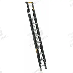 DEWALT Extension Ladder: 20 ft Ladder Size, Fiberglass, 300 lb Load Capacity, 39 lb Wt, 2 Sections (MPN DXL3020-20PT). Key specifications — Color: Black; Brand: DEWALT; Removable Fly: Fixed.