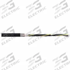 CHAINFLEX Motor Cable: 18 AWG, 4 Conductors, Order by the Foot, TPR Jacket, 1,000 V (MPN CF35-07-04). Key specifications — Conductor Material: Copper; Conductor Configuration: Single; Minimum Bend Radius Factor - Fixed: 4 x OD; Minimum Bend Radius Factor - Flexible: 6 x OD; Includes Ground: Yes; Minimum Bend Radius Factor - E-Chain: 7.5 x OD; Resistance Properties: Oil and Grease Resistant; Standards: CE 2014/35/EU.