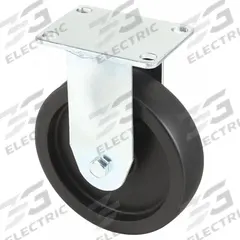 APPROVED VENDOR Plate Caster: Rigid, No Brake, Polyolefin, 4 in Wheel Dia., 1 1/4 in Wheel Wd, Rigid (MPN 400K60). Key specifications — Brand: APPROVED VENDOR; Wheel/Tread Color: Black; Roll Up: Rigid.
