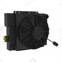 AKG Forced Air Oil Cooler: 20 hp Heat Removed, 50 gpm Max. Flow, 377 psi Max. Pressure, 12V DC (MPN D20-12-BP25). Key specifications — attr96059: SAE #16; attr96056: IP 68; attr96057: 12V DC; attr98919: AKG.