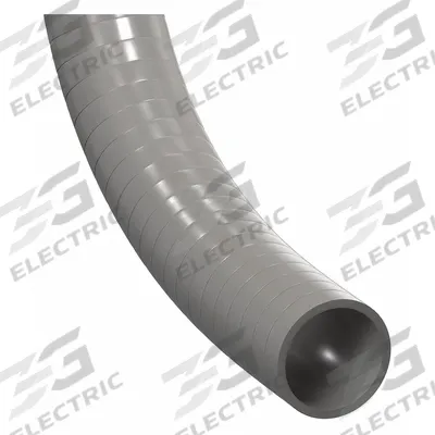 HUBBELL WIRING DEVICE-KELLEMS Liquid-Tight Flex Plastic Conduit: 3/8 in Trade Size, Gray, 100 ft Nominal Lg - Liquid-Tight Flexible Plastic Conduit