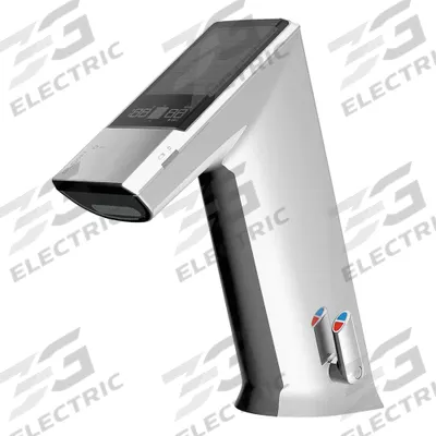SLOAN Bathroom Sensor Faucet: BASYS, Cast Zinc, Chrome Finish, Single-Post, Solar - Single-Post Sensor Bathroom Faucets