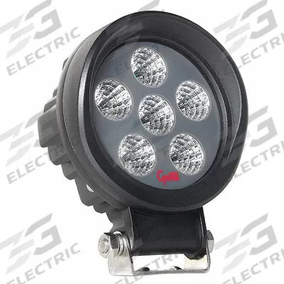 GROTE Vehicle Work Light: Round, Flood, LED, Bracket, Blunt Cut Wires, Universal - Vehicle Floodlights