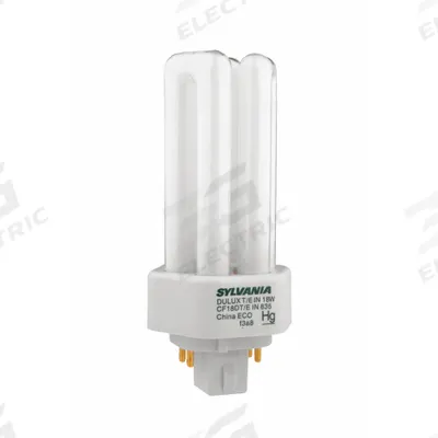 LEDVANCE/ SYLVANIA Compact Fluorescent Bulb: 4-Pin (GX24q-2), T4, Fluorescent, 3500K - CFL Triple Twin-Tube Plug-In Lamps