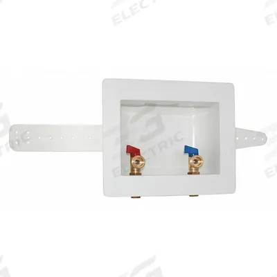 APPROVED VENDOR Outlet Box: Sweat, 1/2 in Sweat, Center, 3.38 in Box Wd - Washing Machine Supply Valve Outlet Boxes
