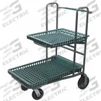 R.W. ROGERS Utility Cart: 600 lb, 2 Shelves, 37 in L x 22 in W Self, Flat, (2) Rigid/(2) Swivel (MPN RWR-PRE-880G). Key specifications — Brand: R.W. ROGERS; Caster/Wheel Configuration: (2) Rigid.