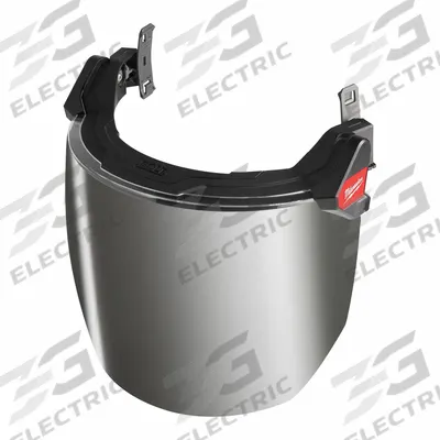 MILWAUKEE Face Shield: Anti-Fog/Mirrored/Scratch-Resistant, Reusable/X-Ray Detectable - Milwaukee Face Shield Assemblies for Hard Hats
