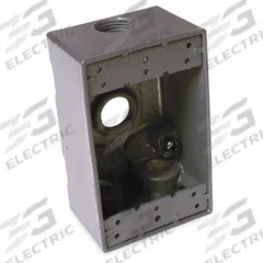 BELL Electrical Box: Aluminum, Rectangular, 1 Gangs, 3/4 in Hub Size, 16.5 cu in Capacity, Gray (MPN 5330-0). Key specifications — Color: Gray; Brand: BELL.