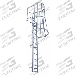 COTTERMAN Fixed Ladder with Safety Cage: 18 ft Overall Ht, 39 in Overall Wd, Steel, 15 Rungs (MPN F15WC C1). Key specifications — attr1050722: COTTERMAN; attr1050760: Assembled; attr1083696: 2.