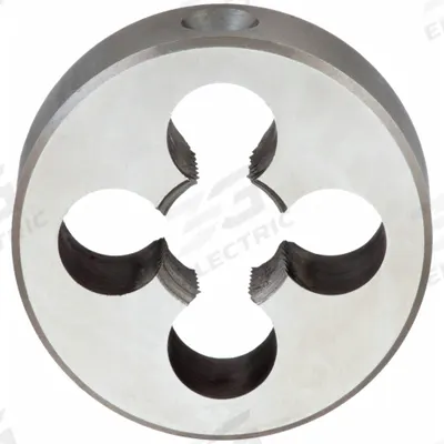 CHICAGO-LATROBE Pipe and Conduit Thread Die: 1/2"-14 NPT, 2" OD, Round, Carbon Steel (MPN 405327) - Solid Round Pipe Threading Dies
