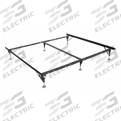 RIZE Bed Frame: California King/Full/King/Queen/Twin Fits Mattress Size, 70 in Overall Lg - Bed Frame Rails