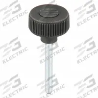Hand Knob: Knurled, Plastic w/ Steel Thread, M8 Thread, 60 mm Thread Lg, 40 mm Dia, Gray (MPN K0260.5108X60). Key specifications — Brand: KIPP; Color: Gray.