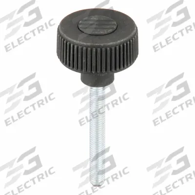 KIPP Hand Knob: Knurled, Plastic w/ Steel Thread, M8 Thread, 60 mm Thread Lg - Knurled Knobs with Threaded Stud