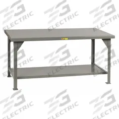 LITTLE GIANT Workbench: Fixed Ht, Steel, 72 in x 30 in, 10,000 lb Overall Load Capacity, Gray (MPN WW3072). Key specifications — Brand: LITTLE GIANT.