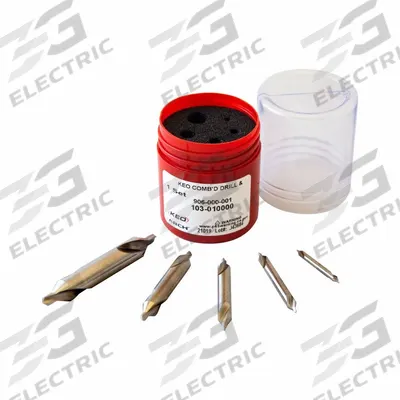 KEO Center Drill Set: Plain-Tip, 5 Pc, 118° - Plain-Tip Center Drill Sets