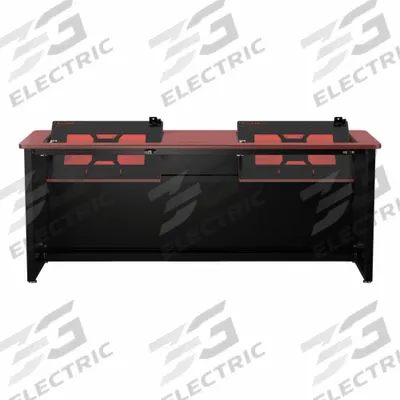 VERSADESK Computer Desk: Metal, Cherry, 0 Drawers, 60 in Overall Wd, 29 in Overall Ht - Downview Computer Desk