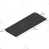 Notched Shelf: 16 in Overall Lg, 4 ft Overall Wd, 1 in Overall Ht, Phenolic, Black, 11 Gauge (MPN GRPSN1648). Key specifications — Material: Phenolic; Brand: INSTOCK.