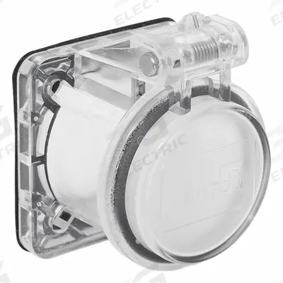 LEVITON Lift Cover: Clear, Compatible with Series 16 - Lift Covers for Single-Pole Receptacles