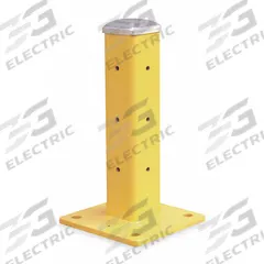 APPROVED VENDOR Corner Post: Corner, 18 1/2 in Overall Ht, Steel, Powder Coated, 4 in Post Dp (MPN 5W808). Key specifications — Includes Mounting Hardware: Mounting Hardware Included; Material: Steel; Number of Rail Levels: 1; Product Type: Guardrail Post; Finish: Powder Coated; Includes: Anchors.